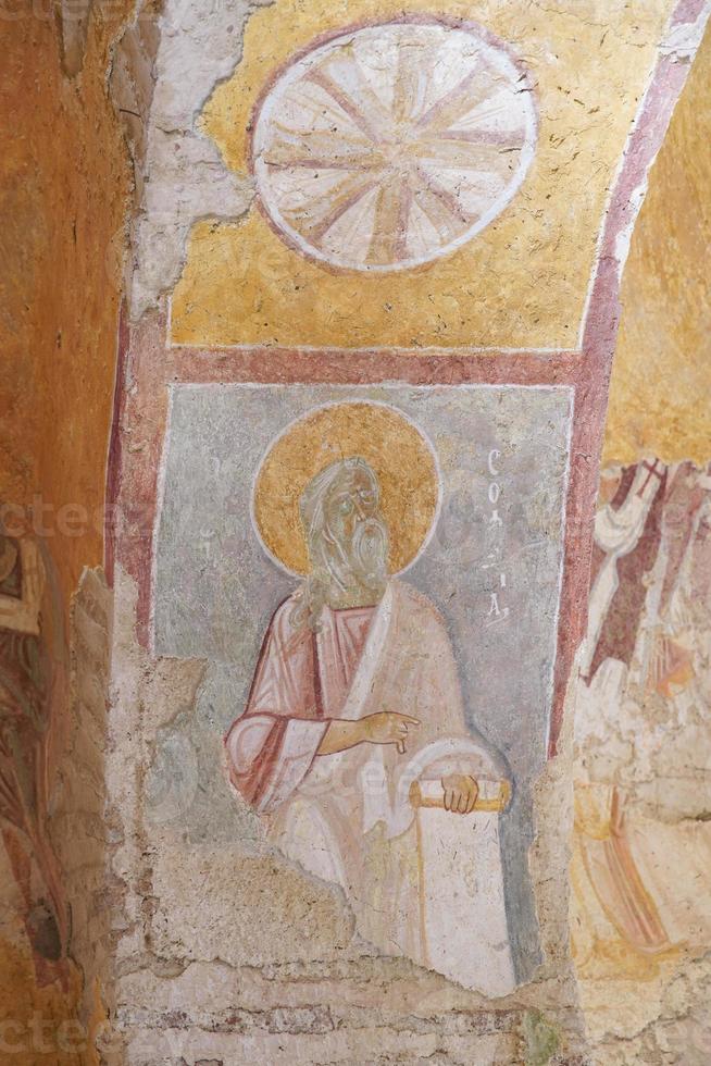 fresco in heilige nicholas kerk in demre, antalya, turkiye foto
