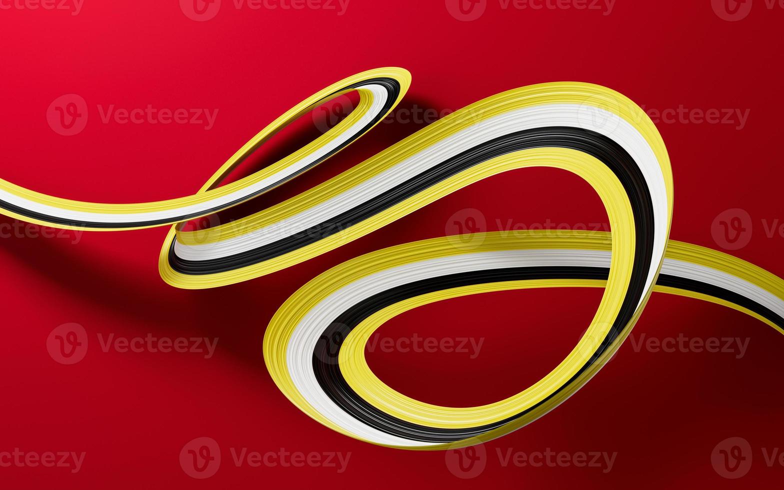 nationaal vlag van Brunei abstract lint creatief ontwerp 3d illustratie foto