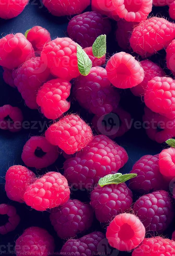 rood vers van framboos fruit foto