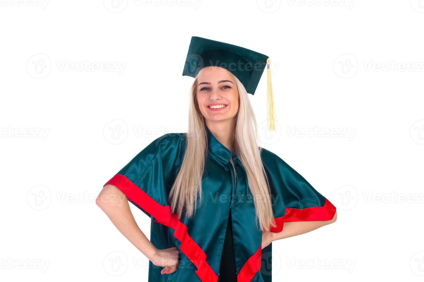 Universiteit leerling in de mantel foto