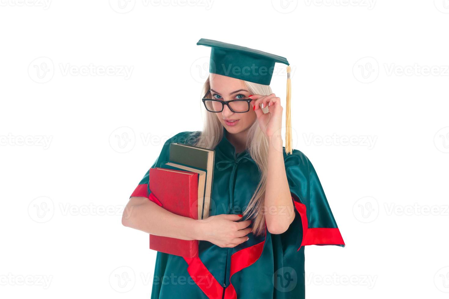 Universiteit leerling in de mantel foto