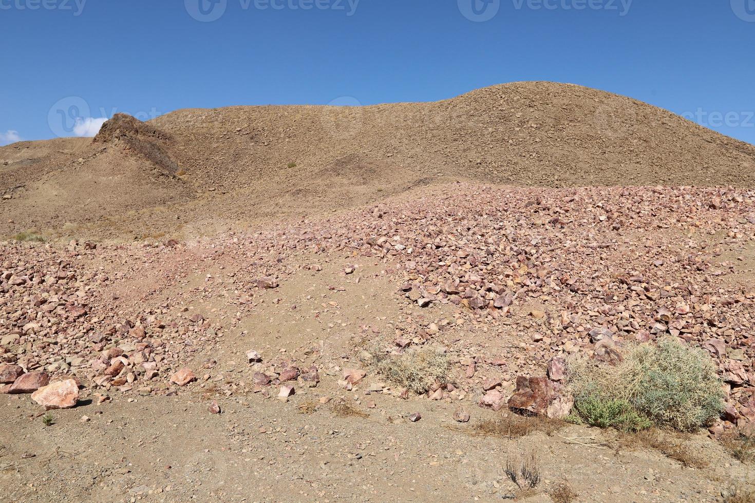 de negev is een woestijn in de midden- oosten, gelegen in de zuiden van Israël. foto