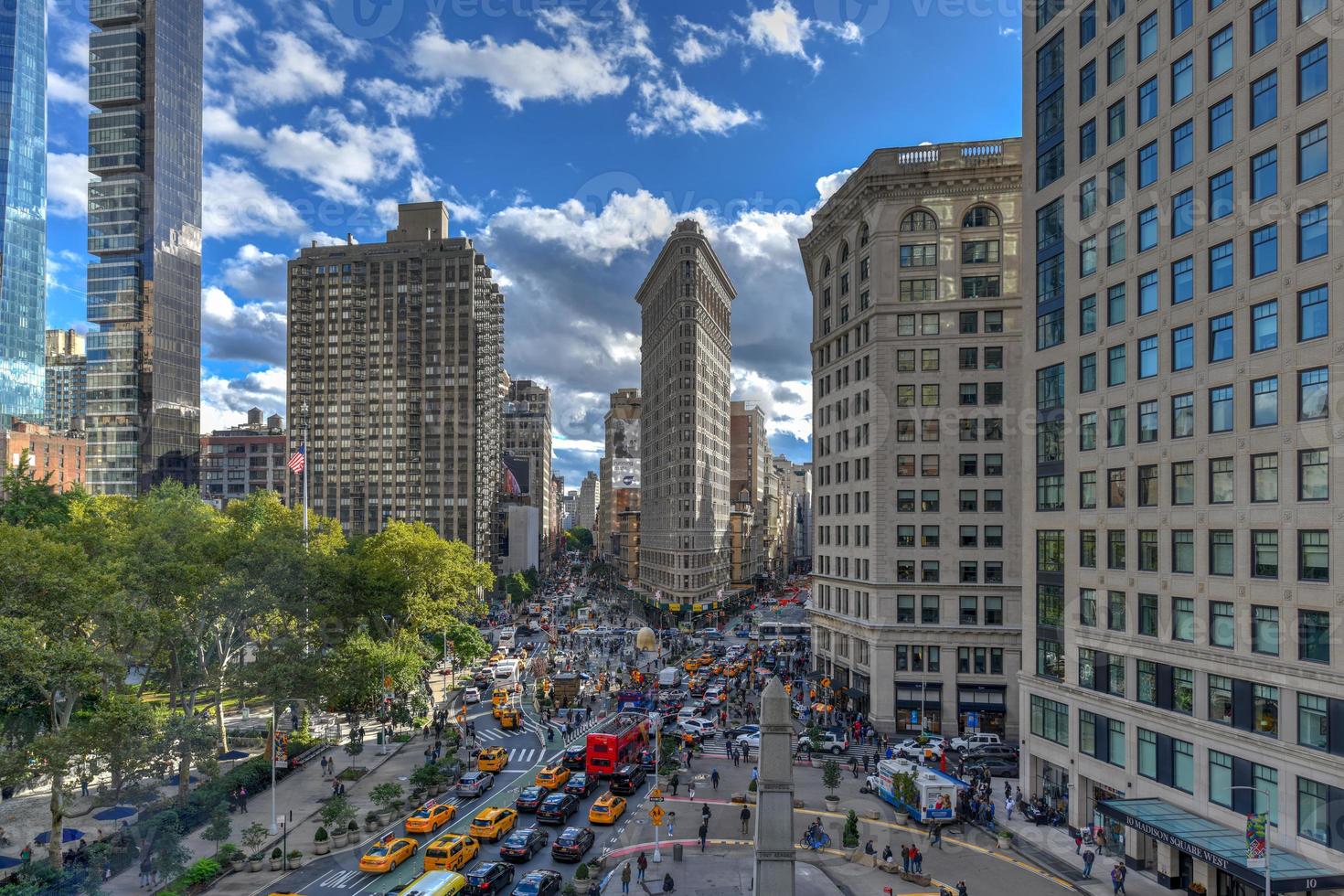 vlak ijzer gebouw - nieuw york stad foto