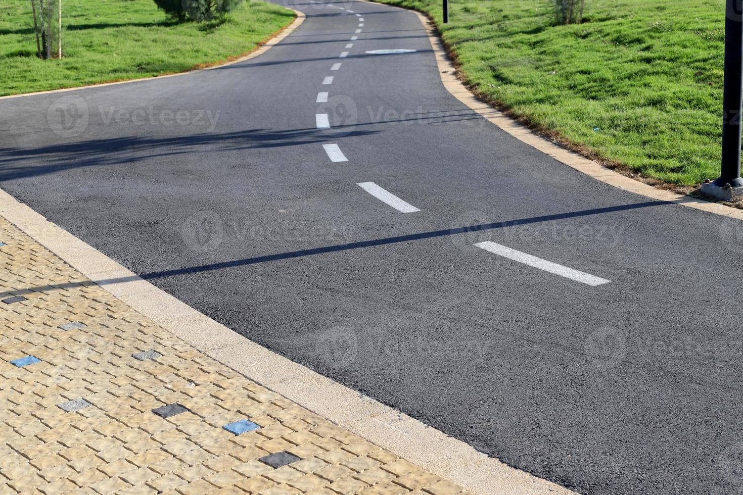 weg voor voetgangers in een stad park in noordelijk Israël. foto