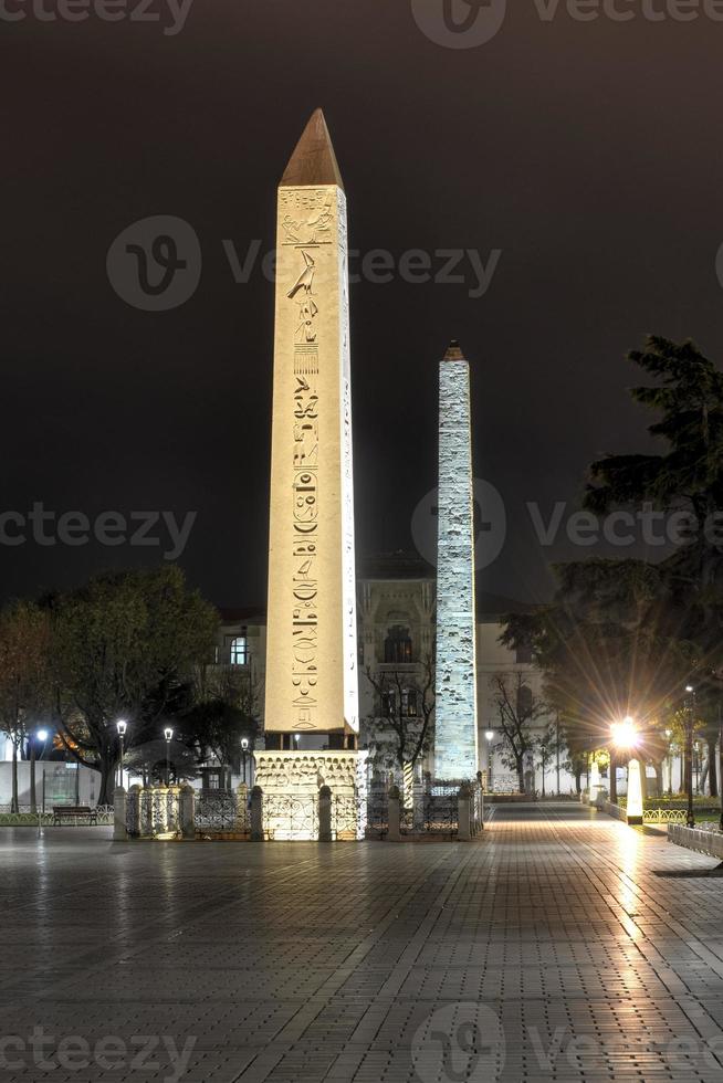 de obelisk van tuthmosis iii, Istanbul, kalkoen. foto
