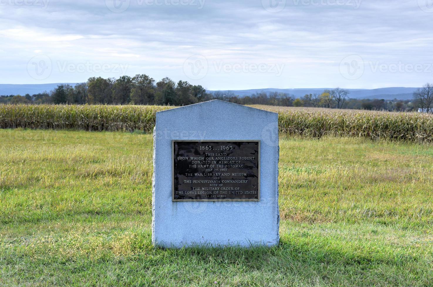 gedenkteken monument, gettysburg, vader foto