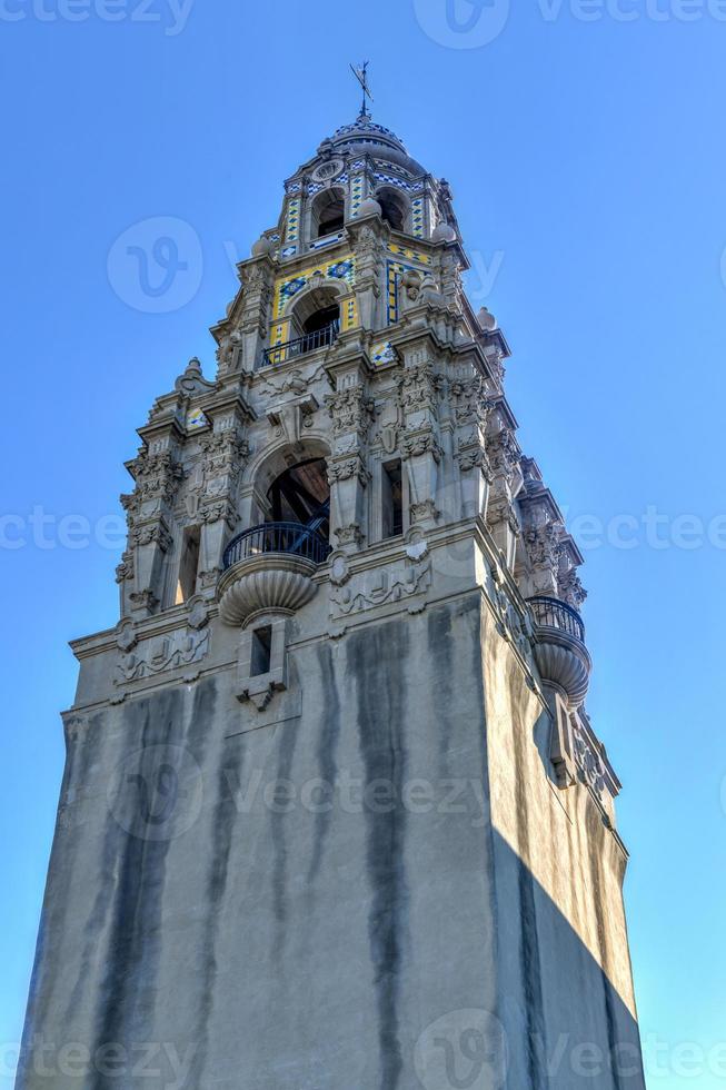 san van diego balboa park klok toren in san Diego Californië foto