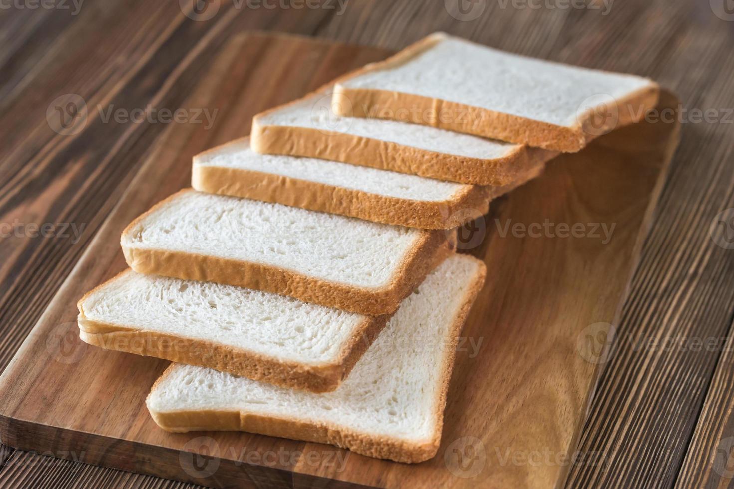 sneetjes wit brood foto