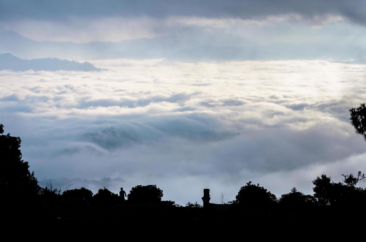 landschap van wolk bovenstaand cordillera in de ochtend- foto