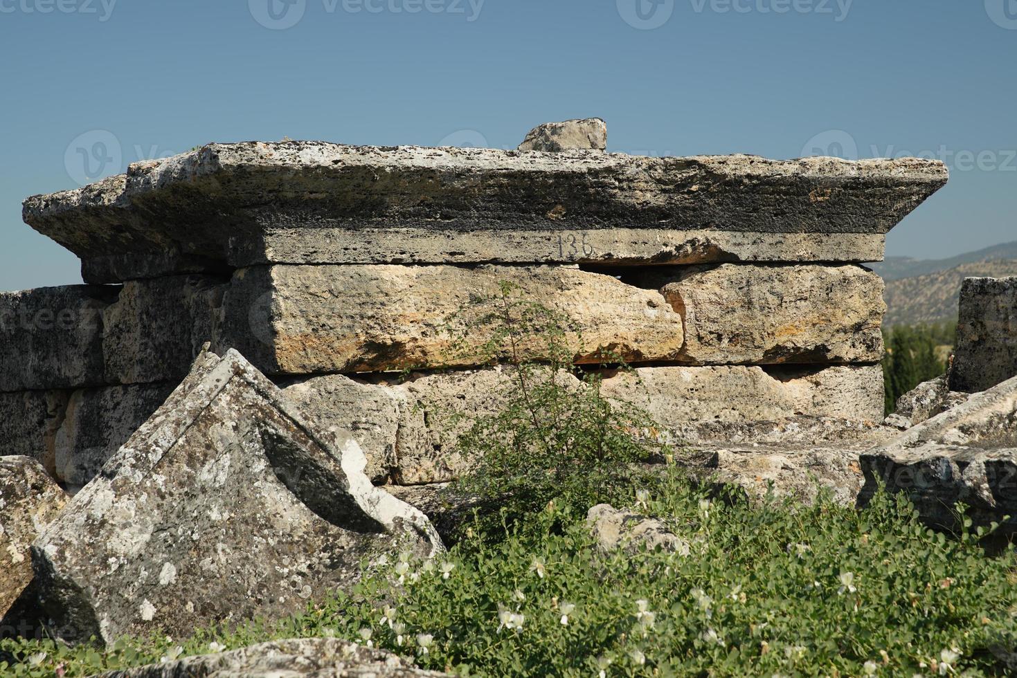 graven Bij hierapolis oude stad, pamukkale, denizli, turkiye foto