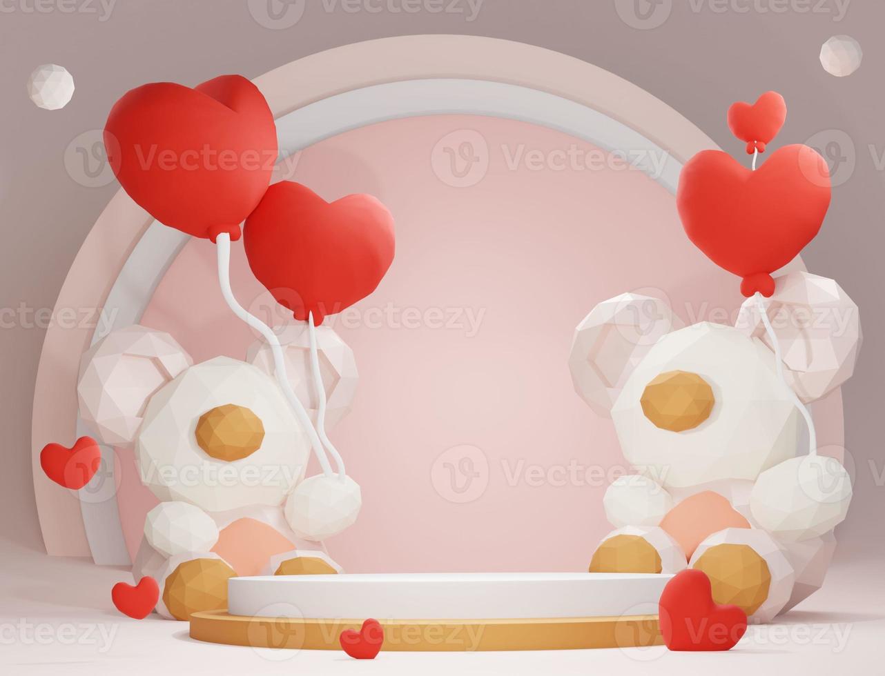 3d schattig baer voor Valentijnsdag dag foto