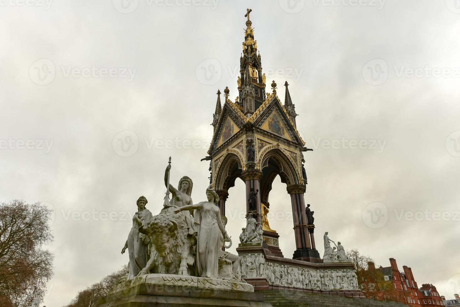 prins albert gedenkteken, gotisch gedenkteken naar prins albert in Londen, Verenigde koninkrijk. foto