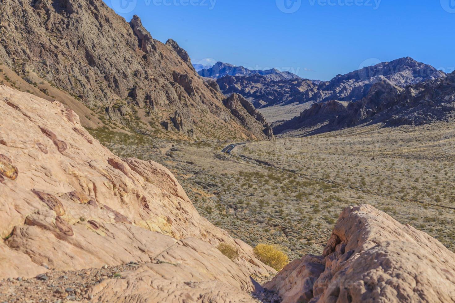 panoramisch visie van de Arizona woestijn in winter foto