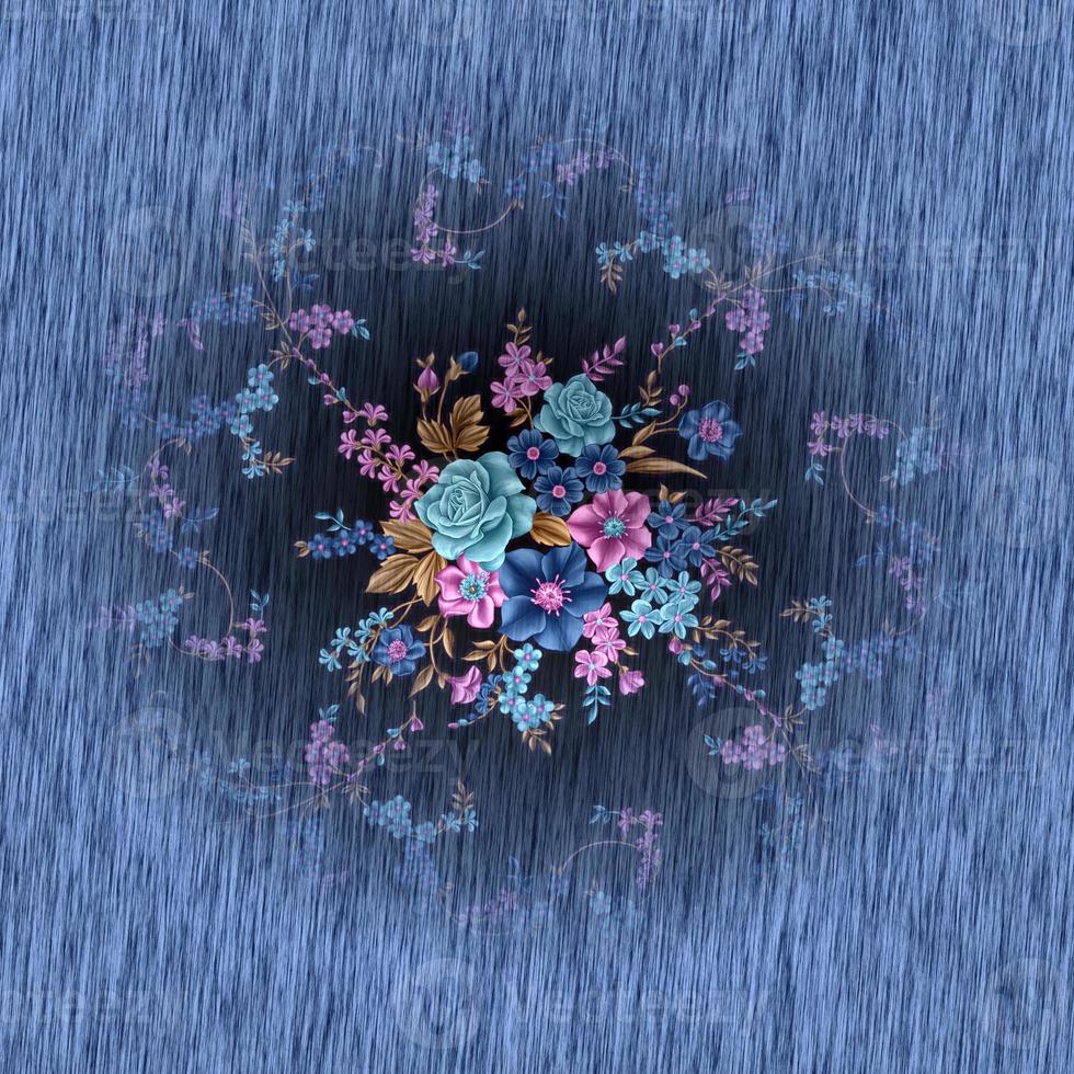 bloemen sjaal, samenvatting sjaal, digitaal geschilderd abstract ontwerp, kleurrijk textuur.fractal kunst.abstract textiel ontwerp.textiel ontwerp foto