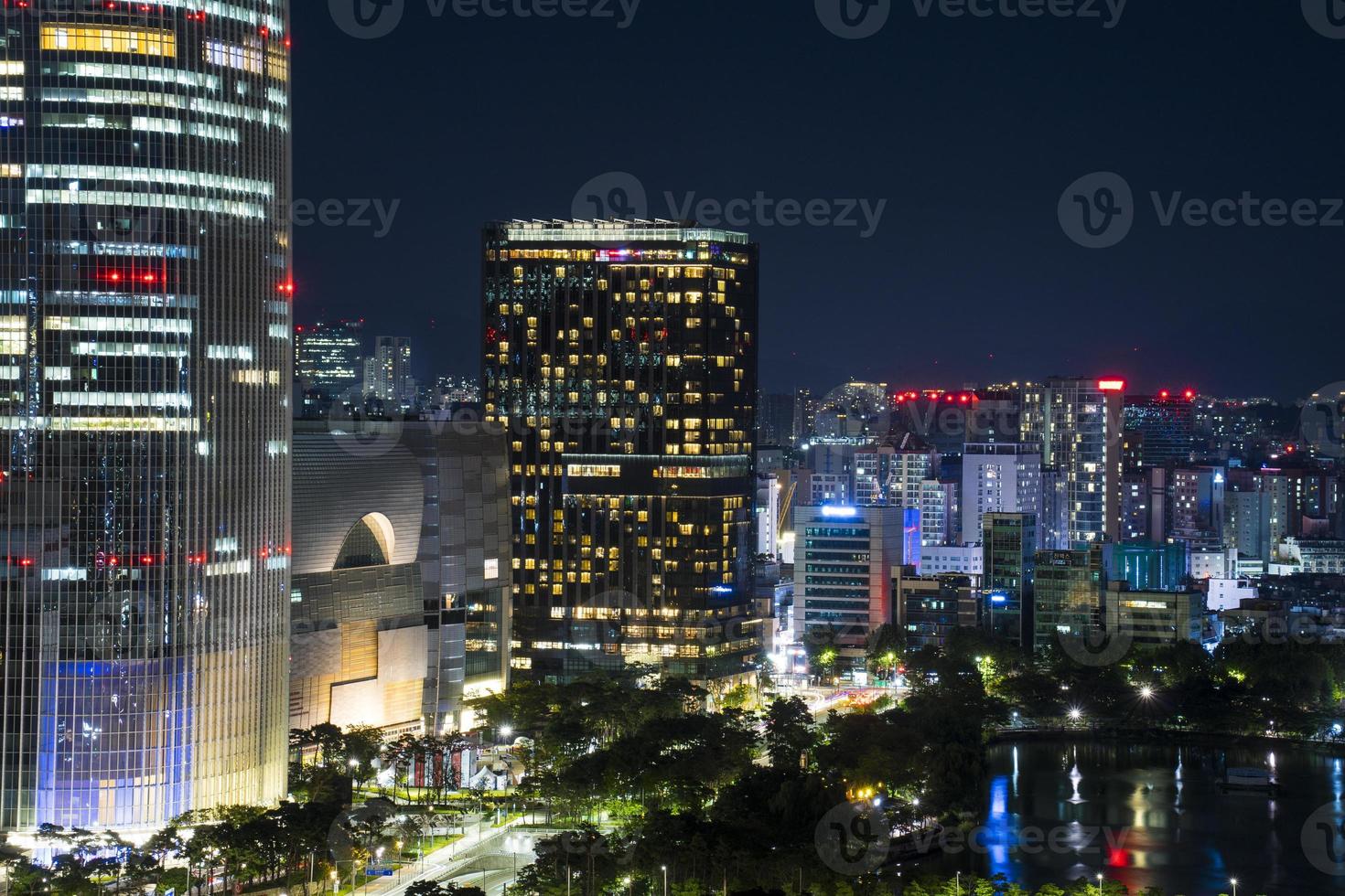 nacht visie in de omgeving van seoel, Korea foto