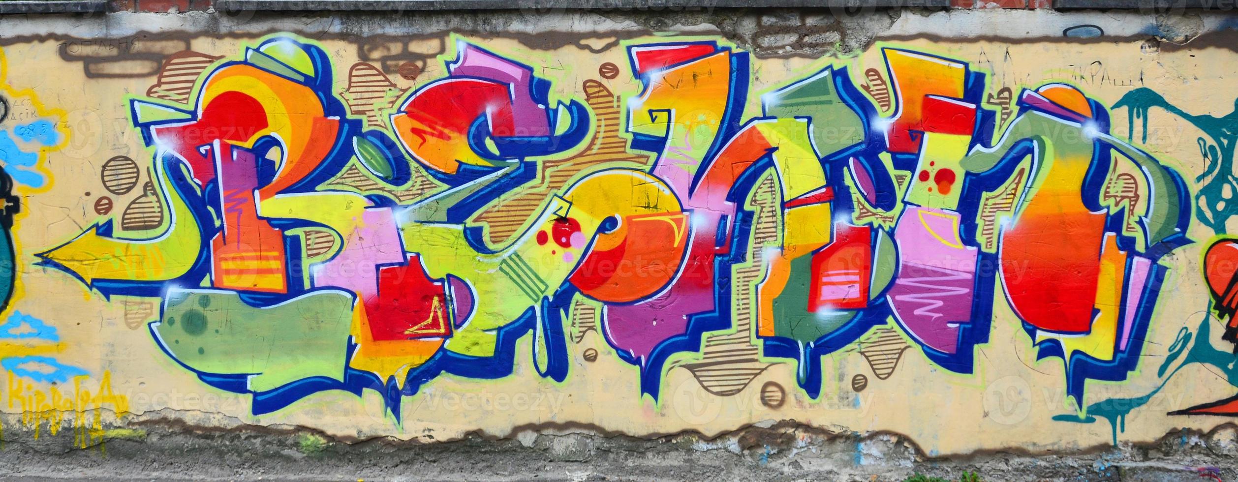 achtergrond beeld met elementen van graffiti patroon. straat kunst concept foto