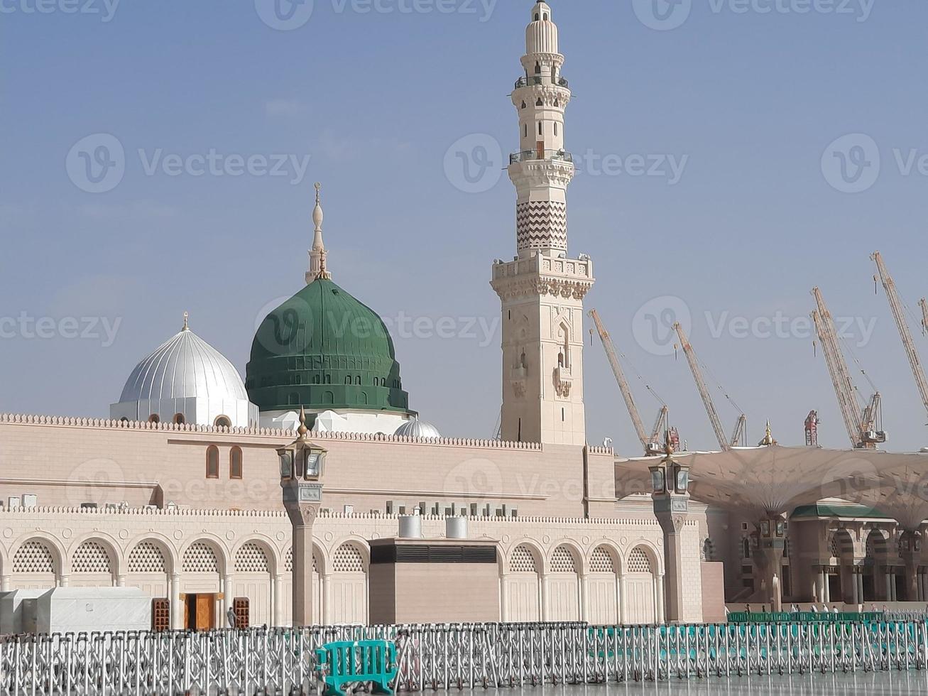 mooi dag visie van masjid al nabawi, medina, saudi Arabië. foto