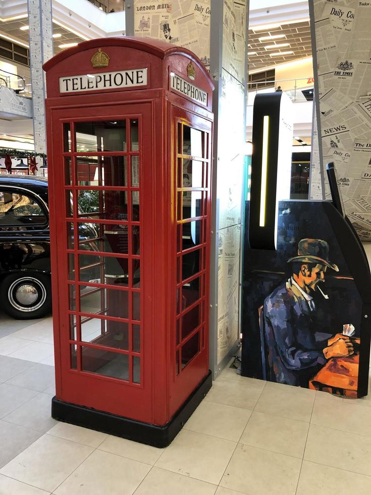 Londen rood telefoon stand foto