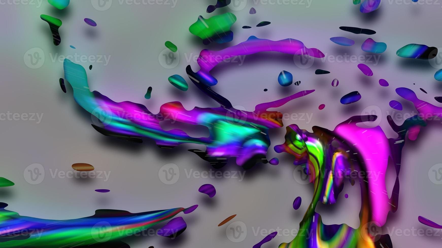 abstract veelkleurig deeltje achtergrond, digitaal geschilderd abstract ontwerp.holografisch deeltje structuur foto
