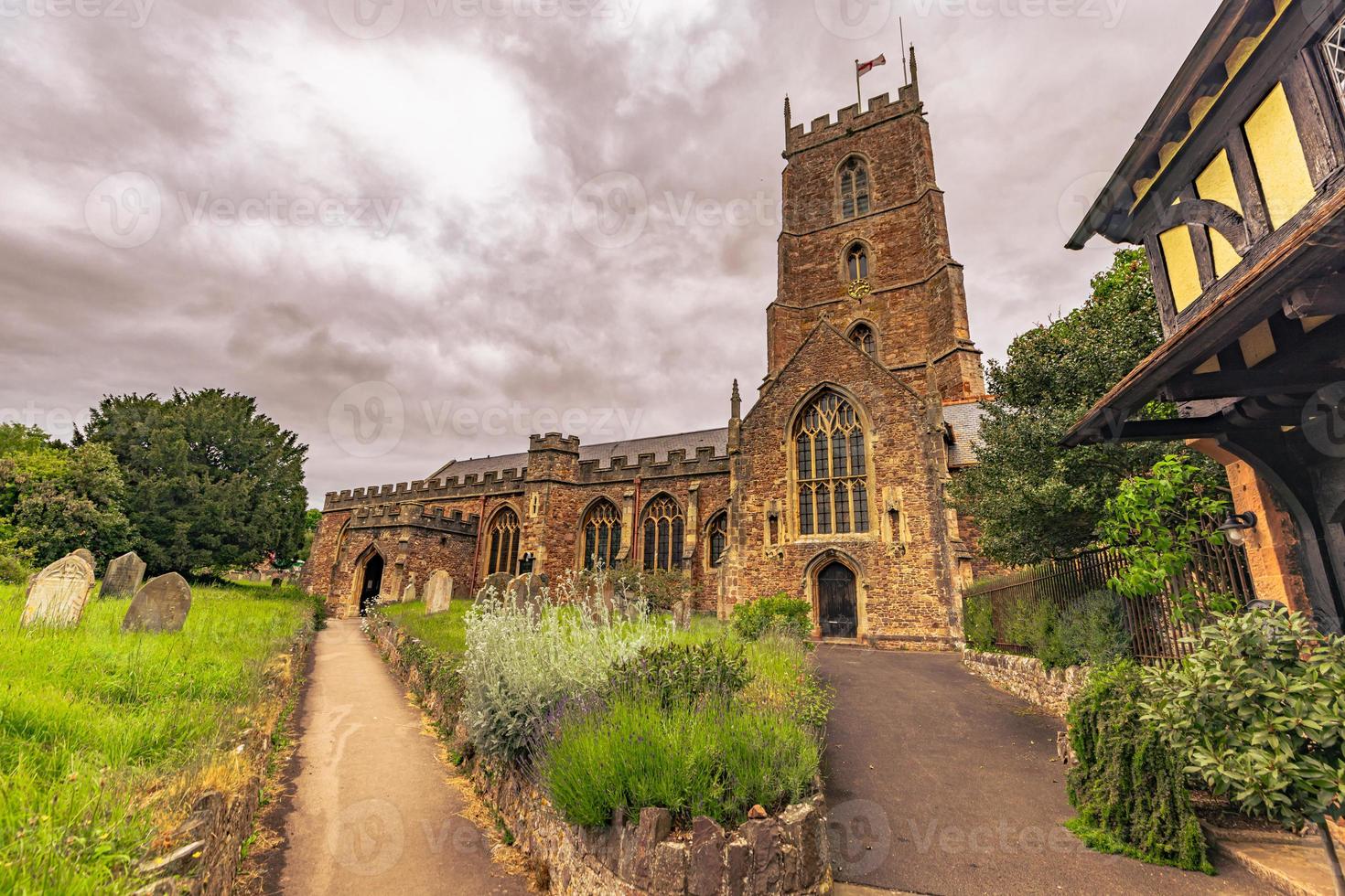 de oud landelijk stad- van dunster, Engeland. foto