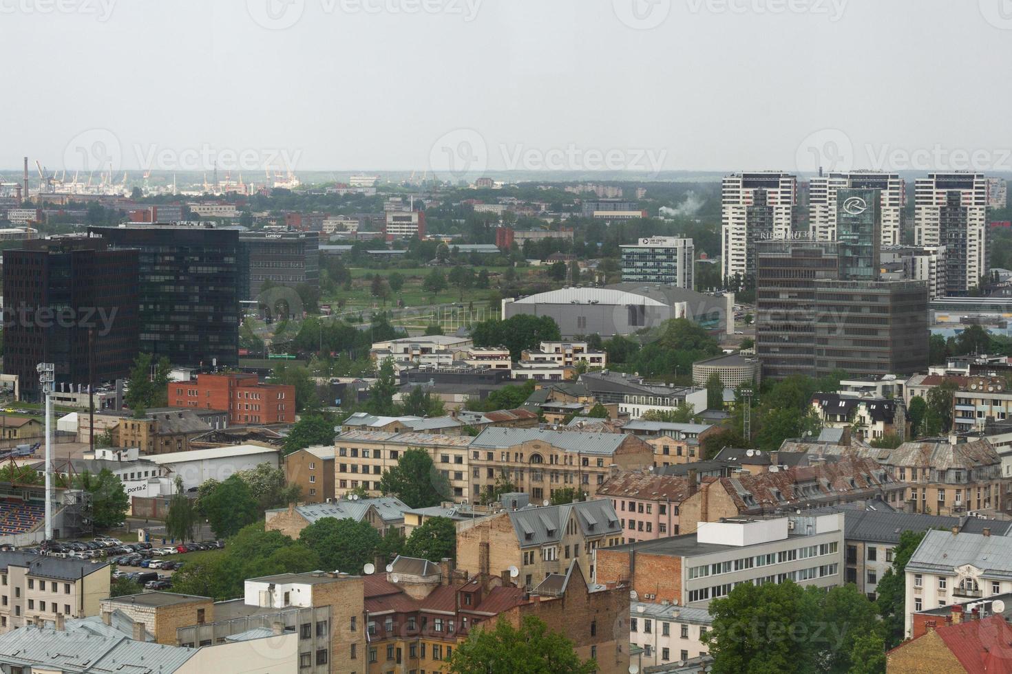 Riga van bovenstaand in de zomer foto