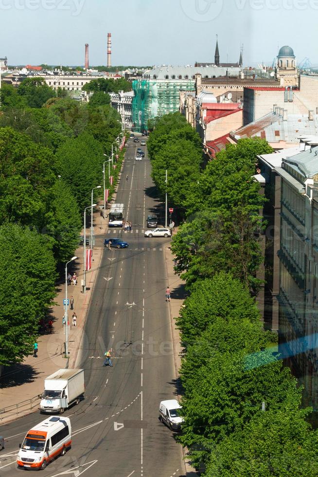 Riga van bovenstaand in de zomer foto