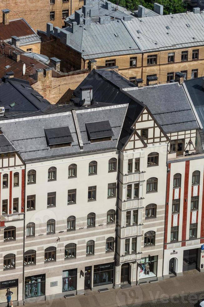 Riga van bovenstaand in de zomer foto