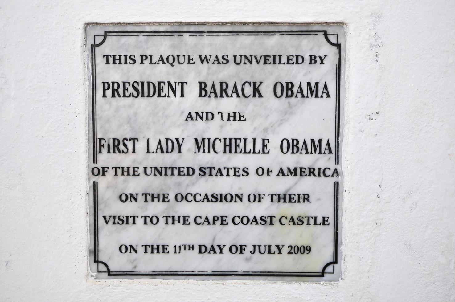 kaap kust kasteel obama plaquette, Ghana, 2022 foto