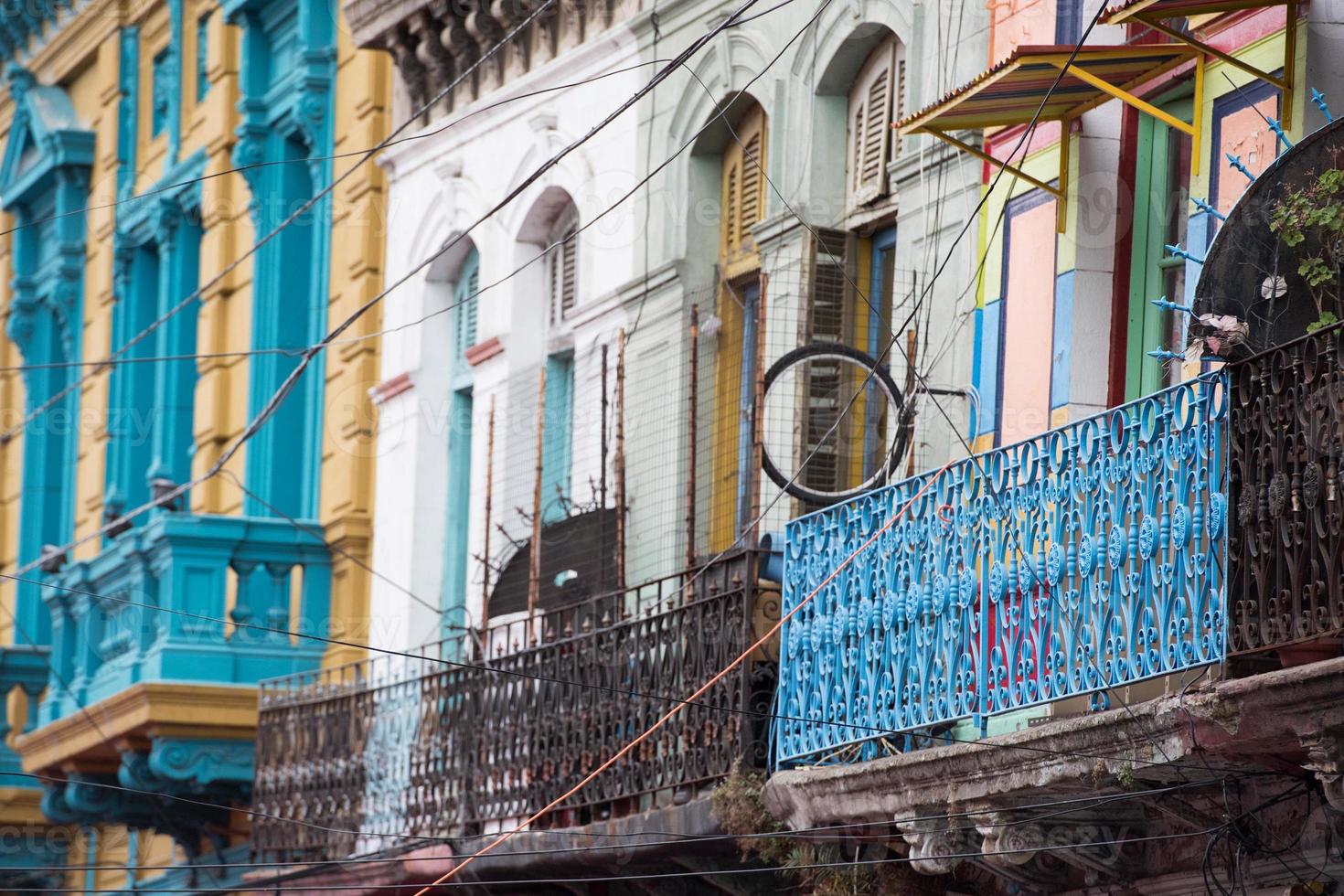 la boca geschilderd huis in buenos aires foto