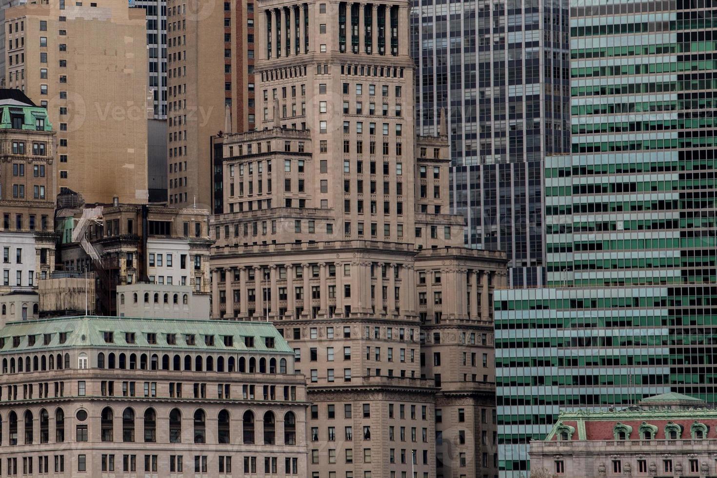 nieuw york drie-eenheid plaats gebouwen wolkenkrabber foto