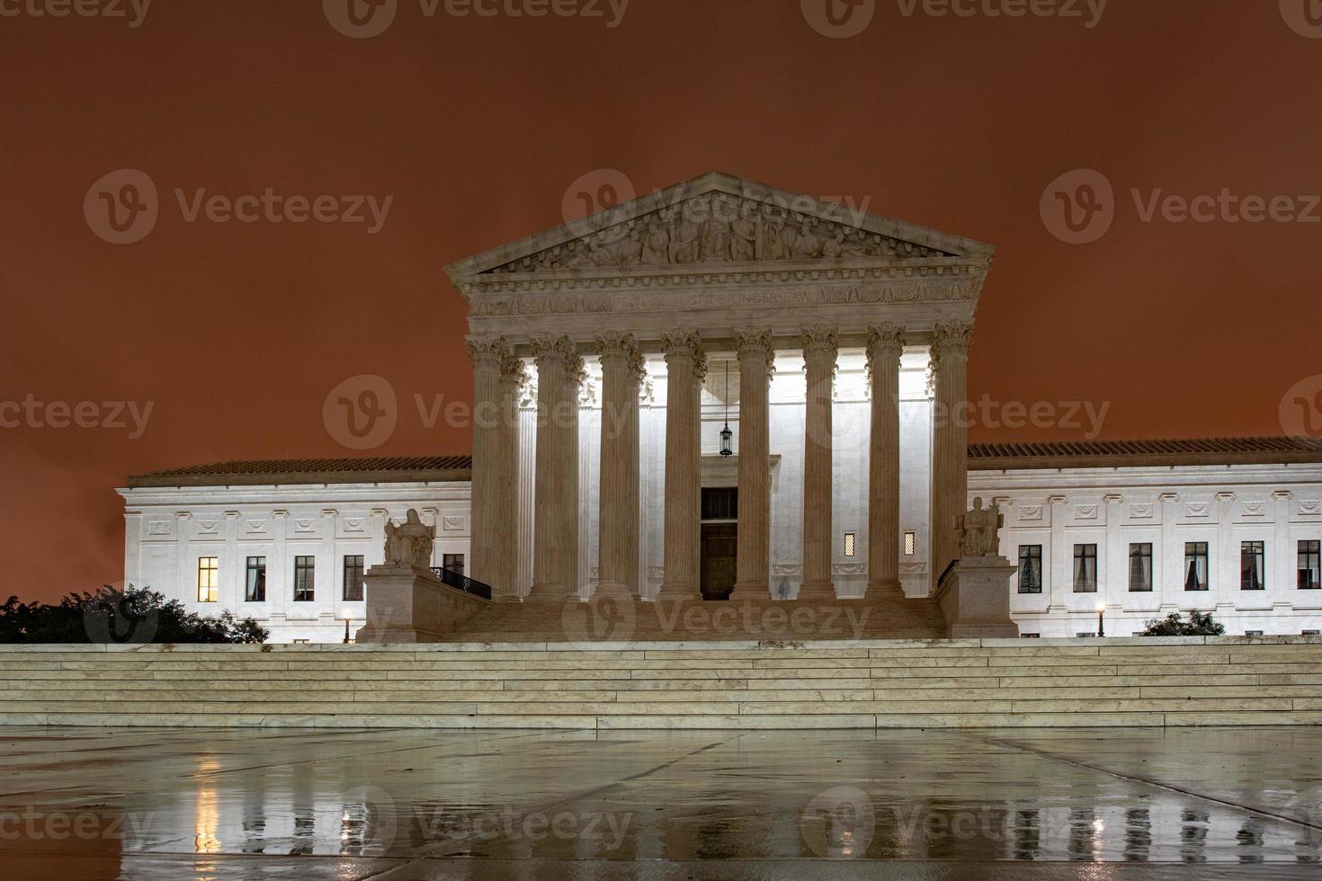 opperste rechtbank dc Washington Bij nacht foto