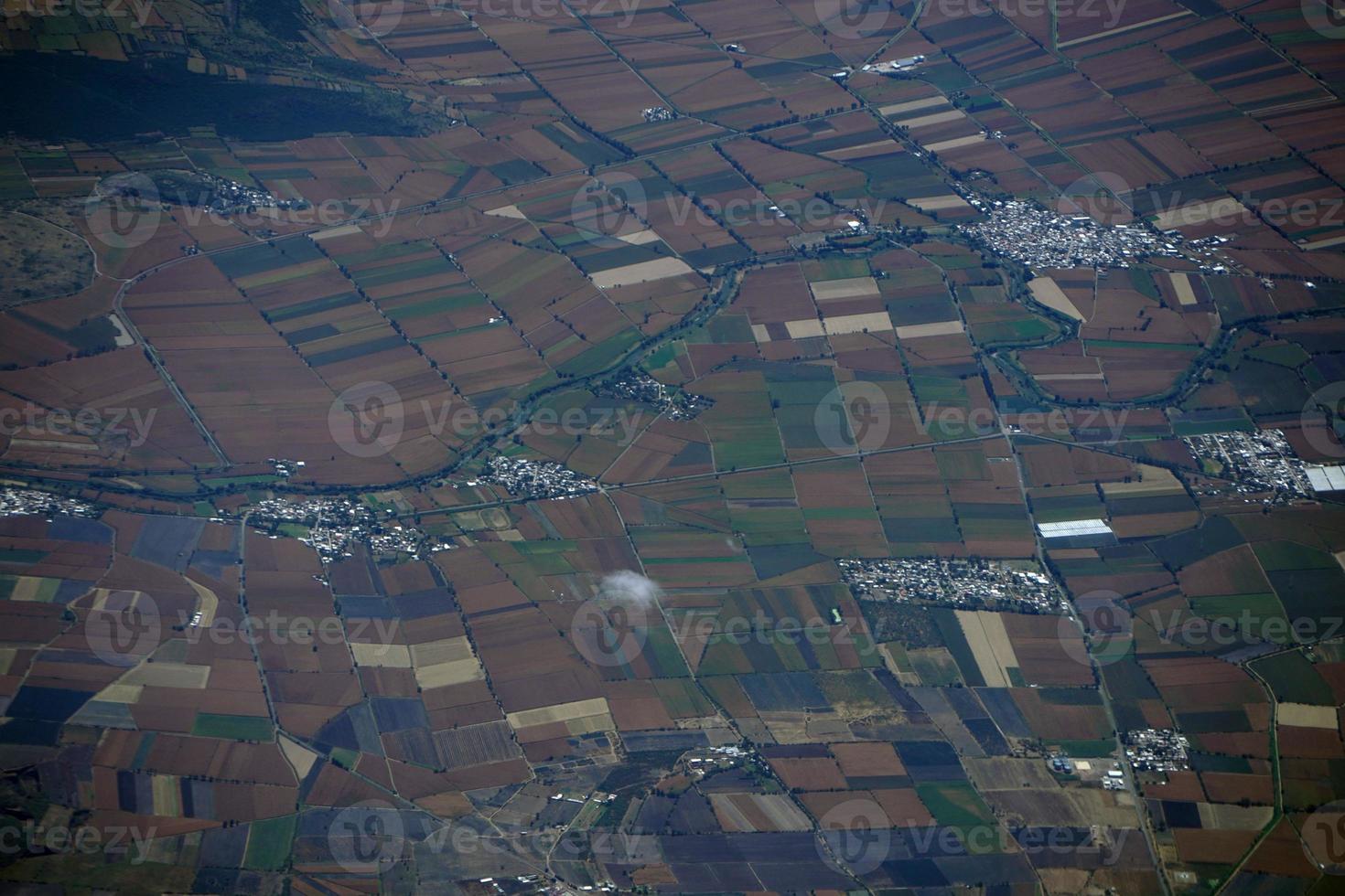 leon guanajuato antenne panorama landschap van vliegtuig foto