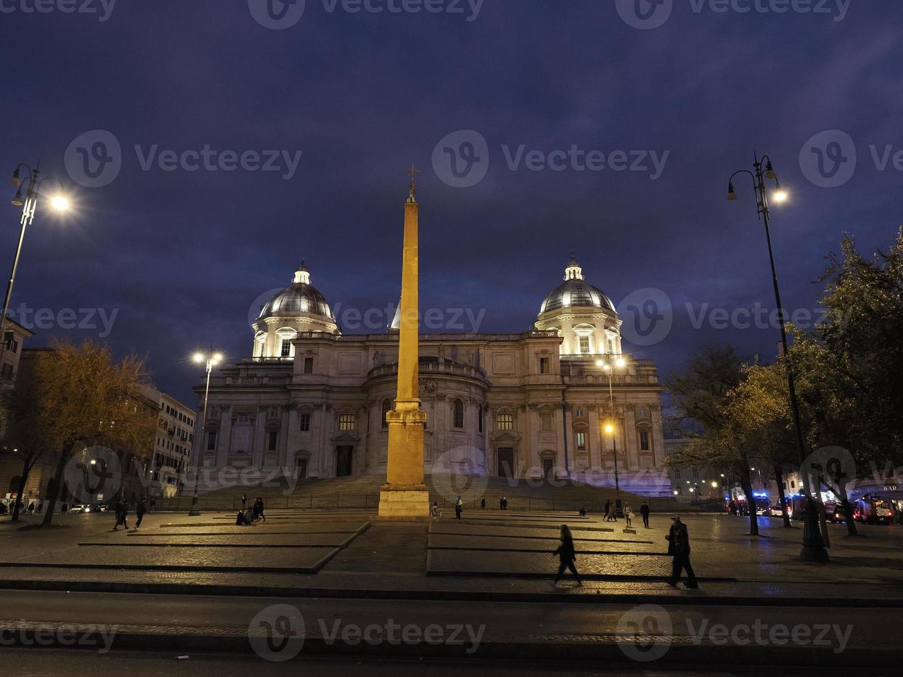 de kerstman Maria maggiore kerk basiliek Rome Italië visie Bij nacht foto