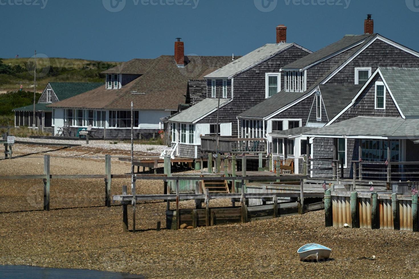 zanderig nek vuurtoren atlantic oceaan kaap kabeljauw schuur huizen foto