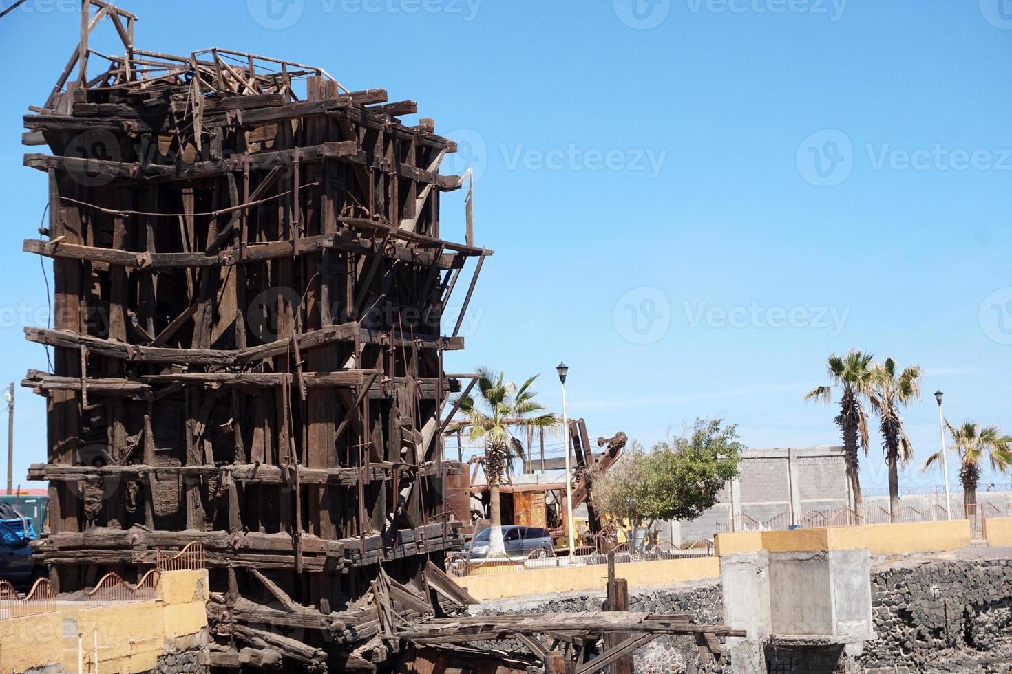 verlaten fabriek in de kerstman rosalia Mexico foto