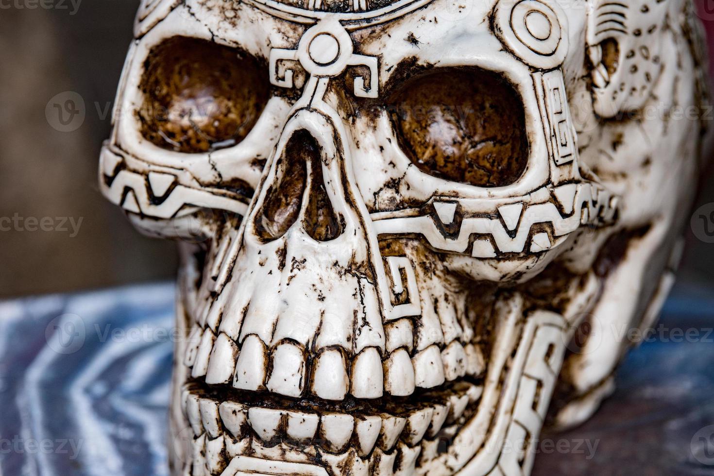 Maya schedel in Mexico foto