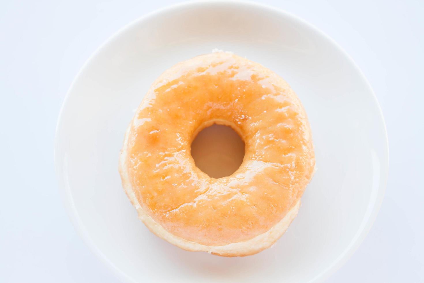 bovenaanzicht van een donut foto