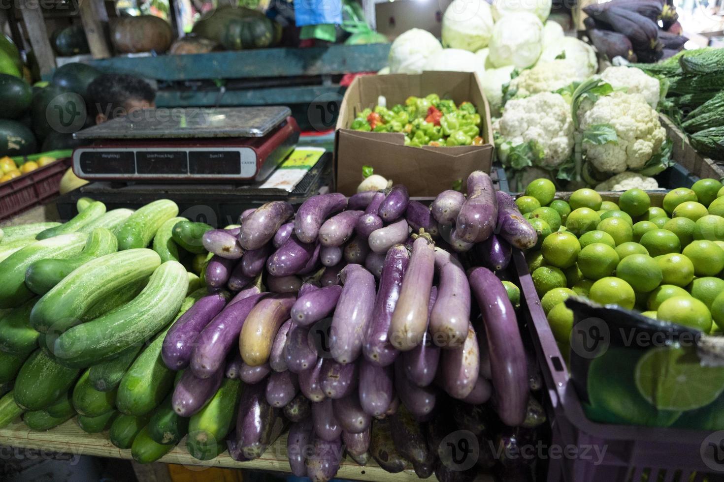 mannetje Maldiven fruit en groenten markt foto