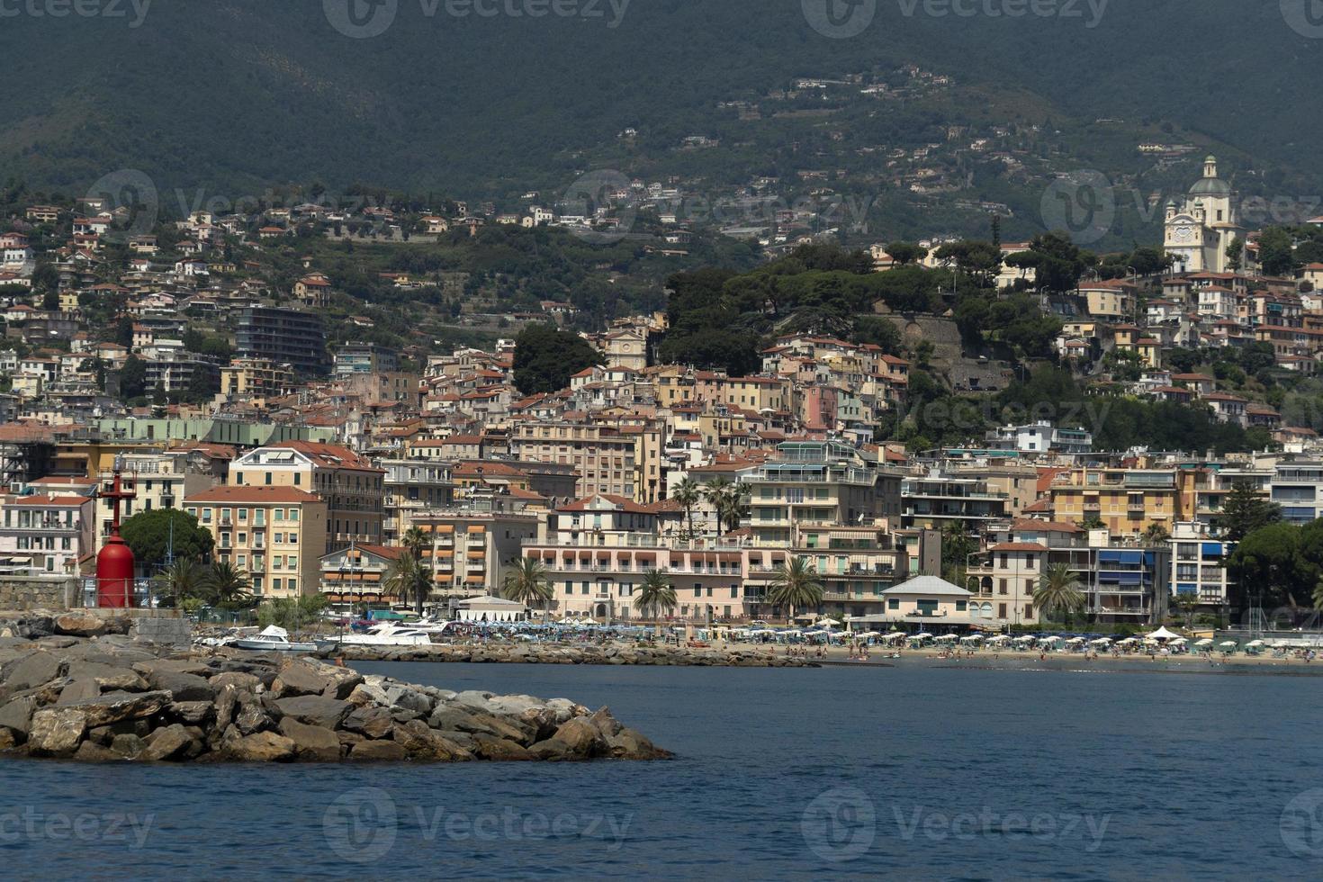 Sanremo visie van de zee foto