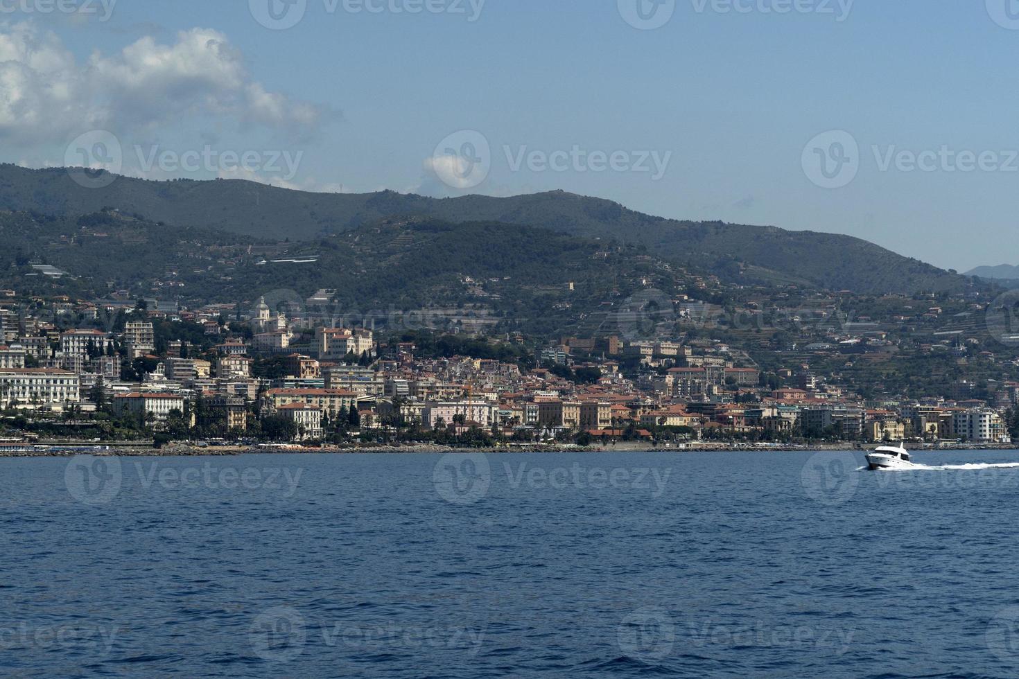 Sanremo visie van de zee foto