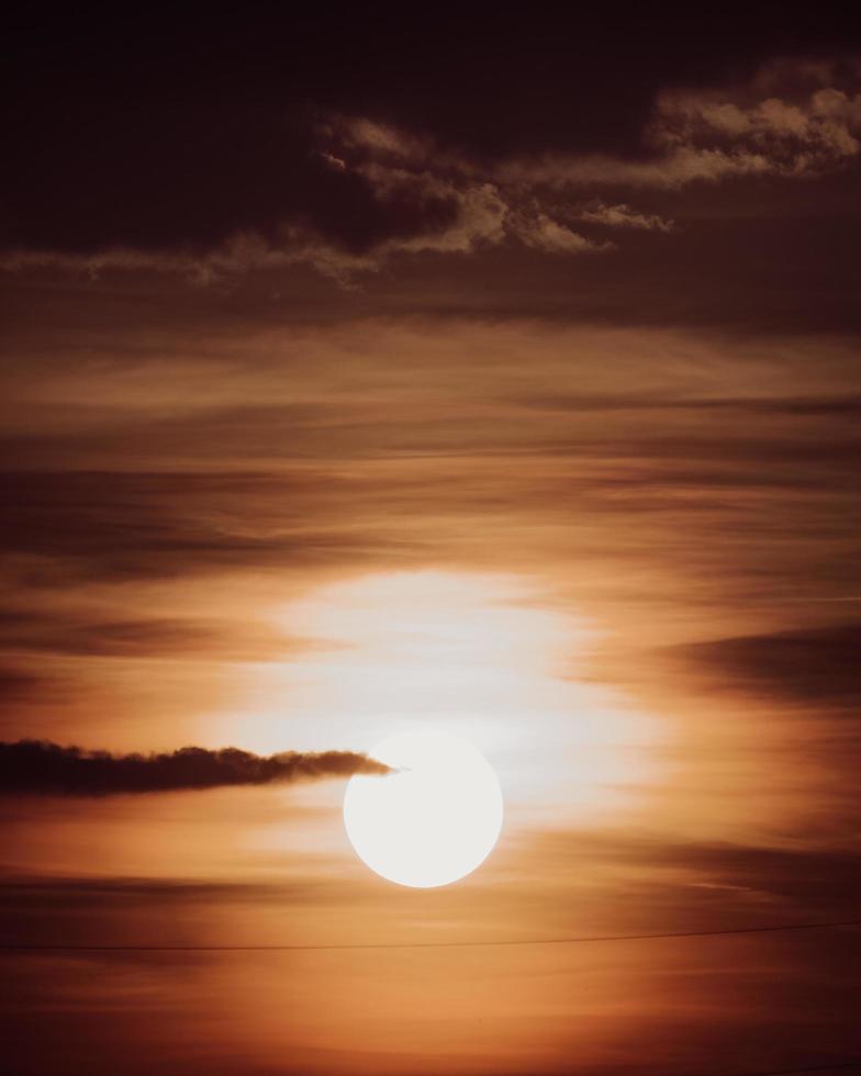 luchtfotografie van de ondergaande zon foto