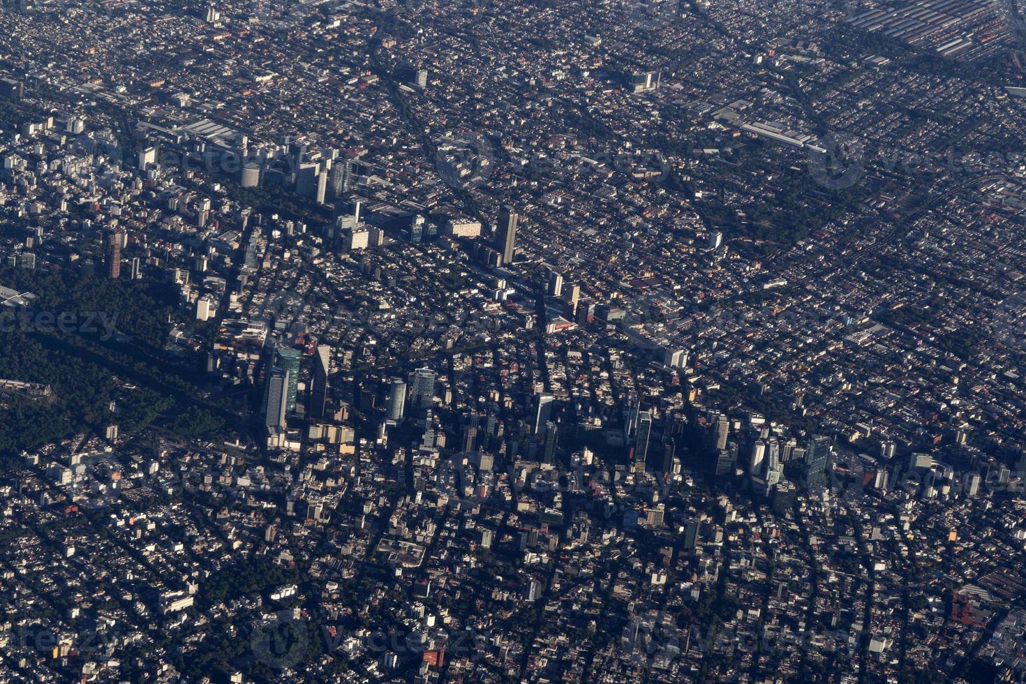 Mexico stad Oppervlakte antenne visie panorama van vliegtuig foto