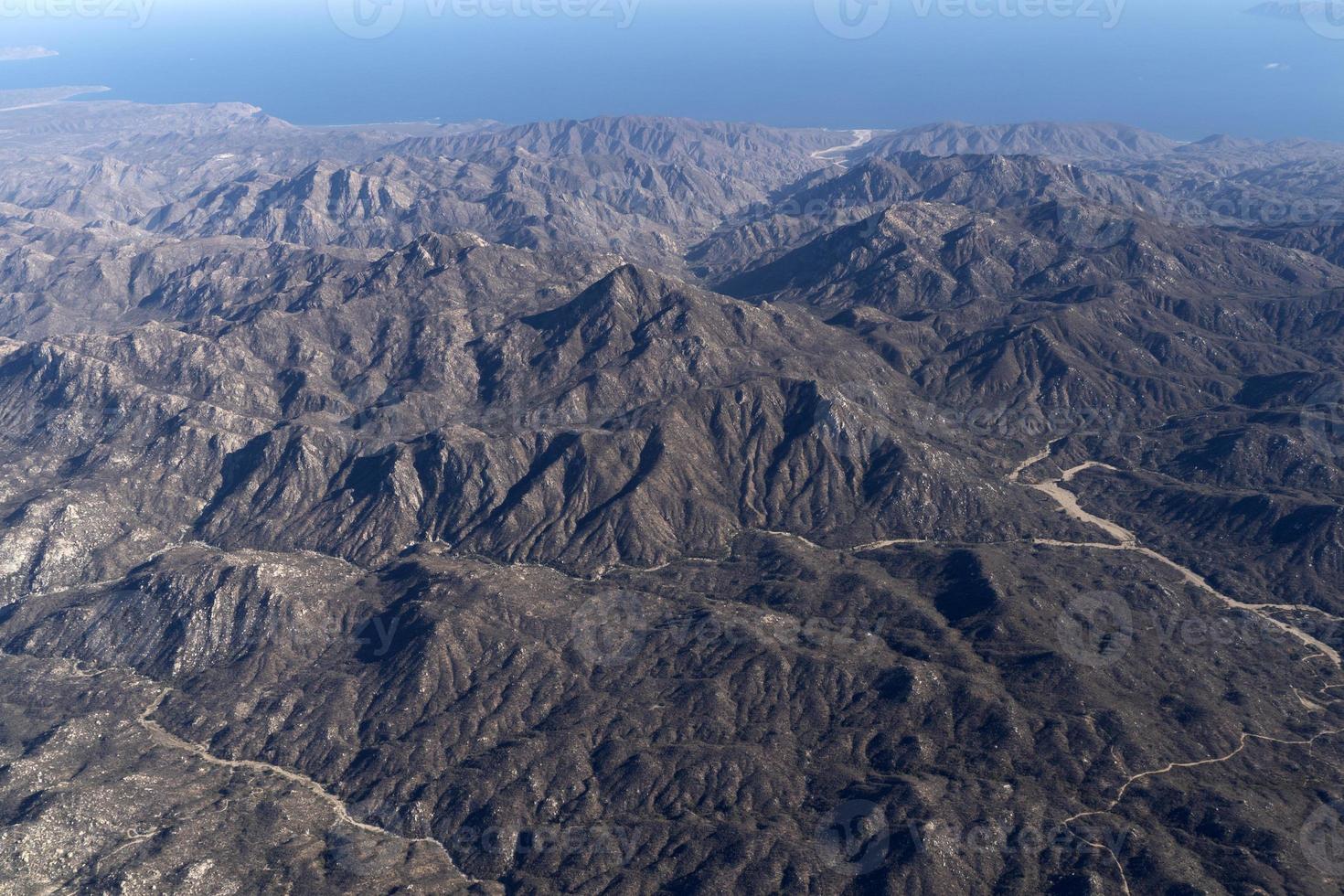 Mexico baja Californië sur van vliegtuig panorama foto