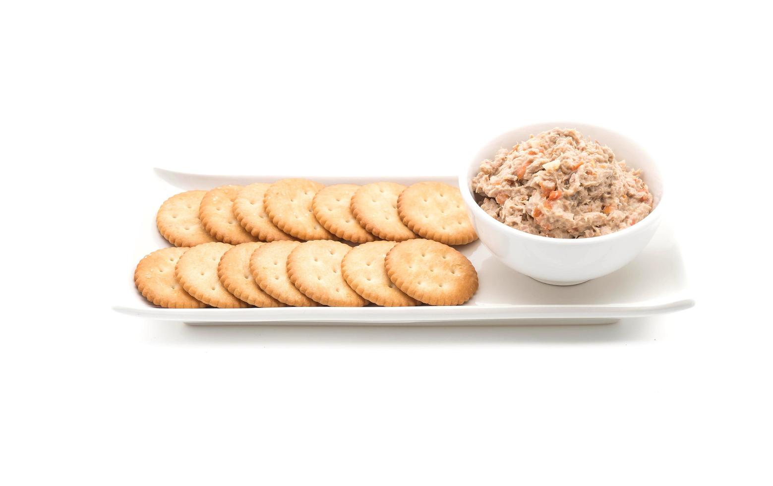 tonijnsalade met cracker foto