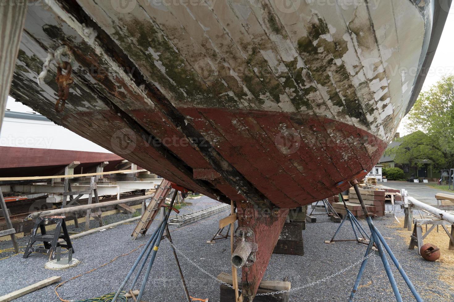 oud scheepswerf timmerwerk werken foto