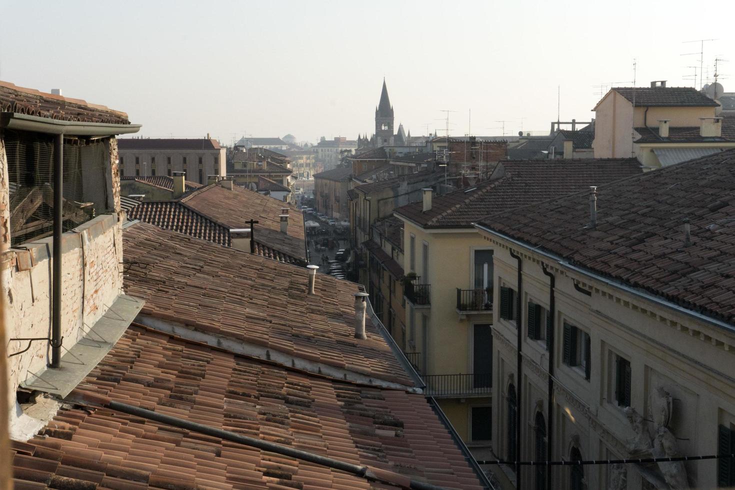 verona, Italië - december 7 2017 - toerist bezoekende Romeo en juliet huis foto