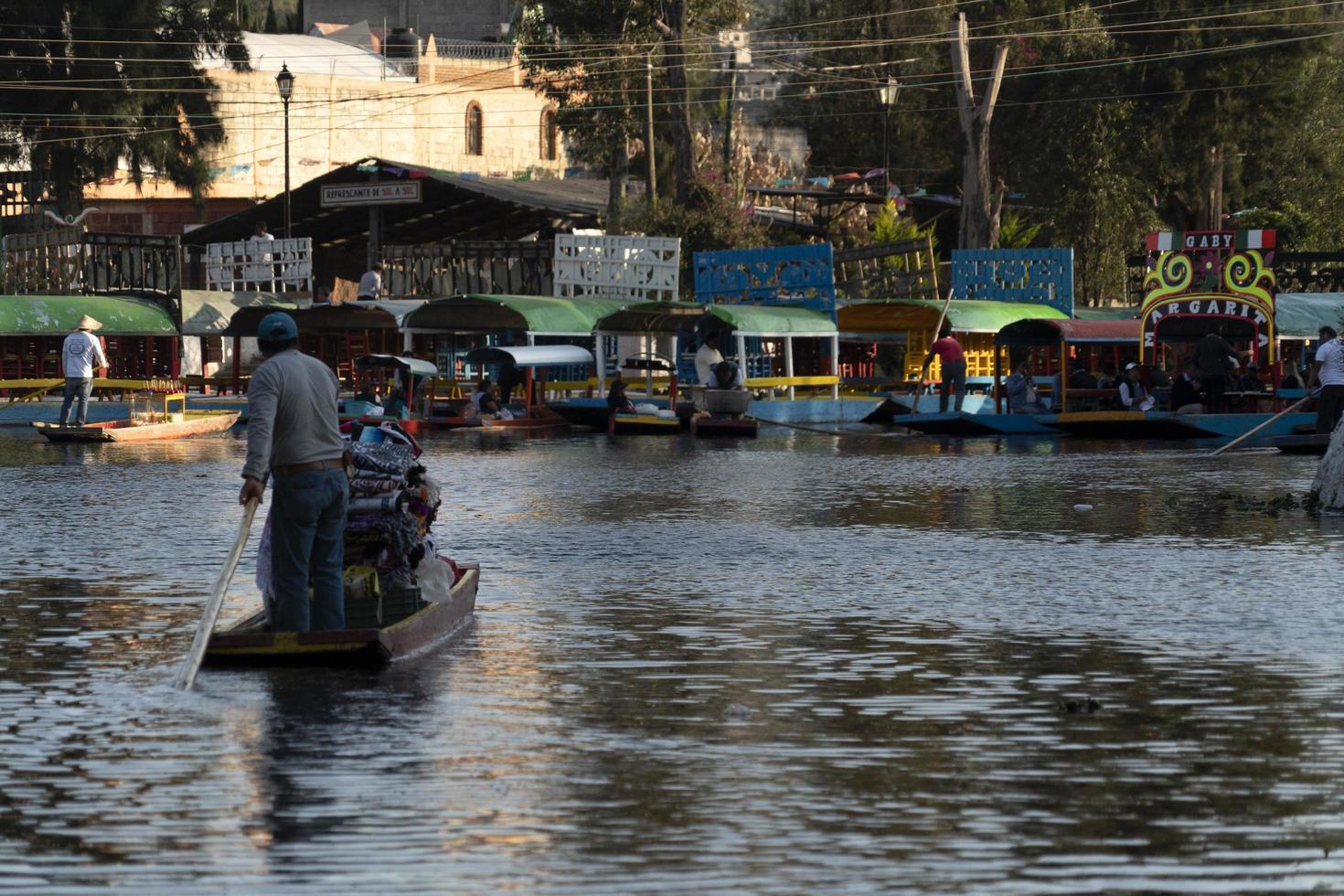 Mexico stad, Mexico - januari 30 2019 - xochimilco is de weinig Venetië van de Mexicaans hoofdstad foto