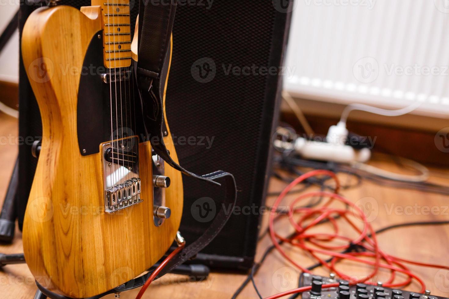 jazz- elektrisch leeg lichaam gitaar foto
