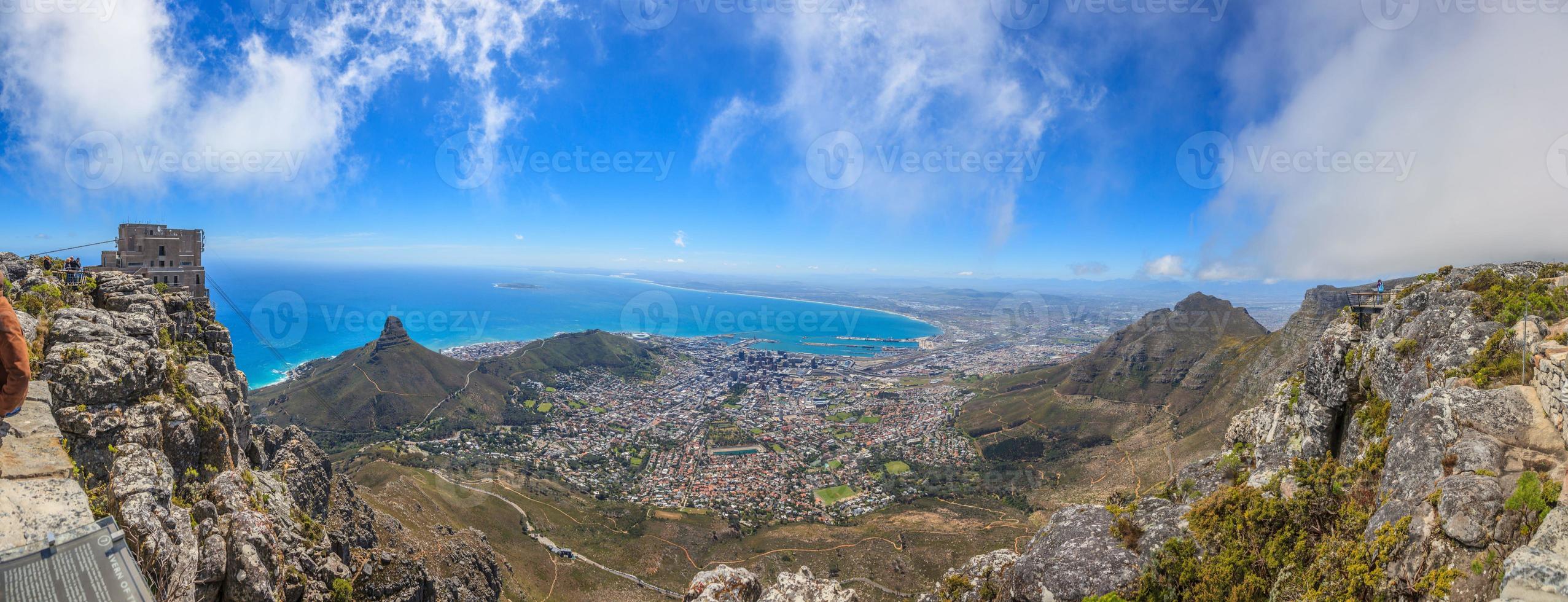 panorama van kaap stad- van tafel berg foto