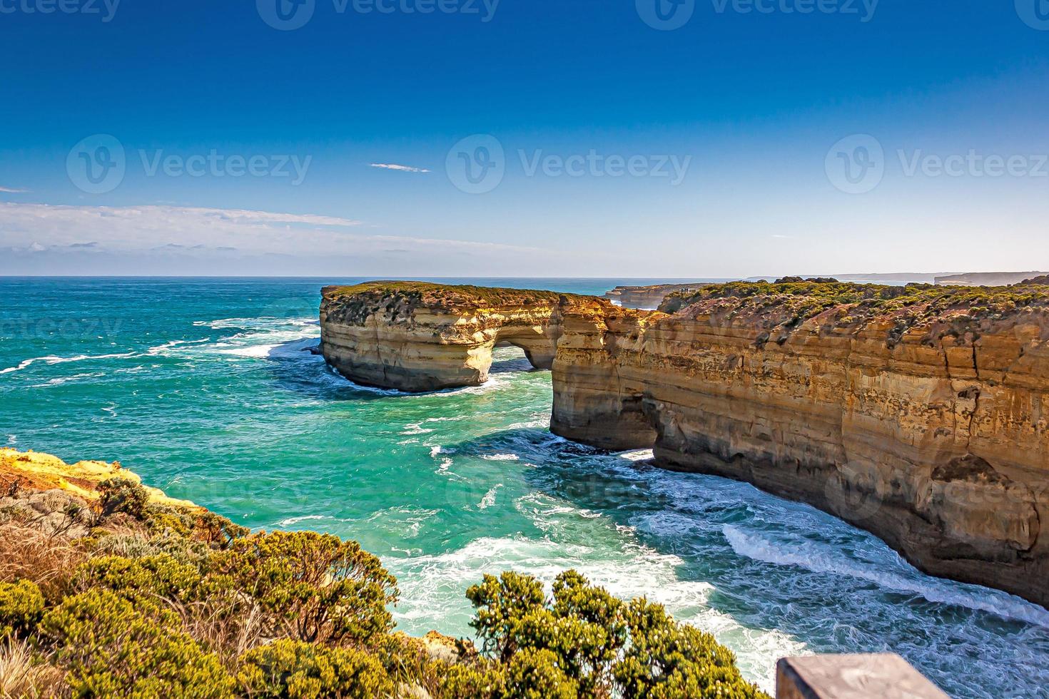 visie over- de ruig, wild kustlijn van de 12 apostelen in zuiden Australië foto